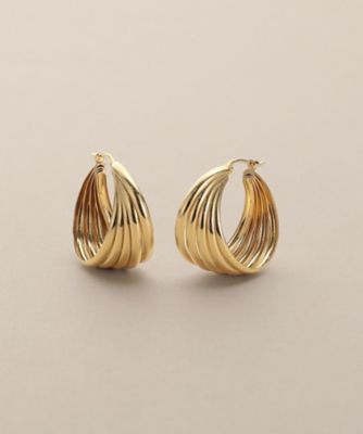 ＜COCOSHNIK (Women)＞Ｋ１０甲丸クインタプル　フープピアス（２００２６０９４０９）