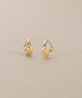 ＜COCOSHNIK (Women)＞Ｋ１８甲丸トリプル　フープピアス（２００２６０９４１３）