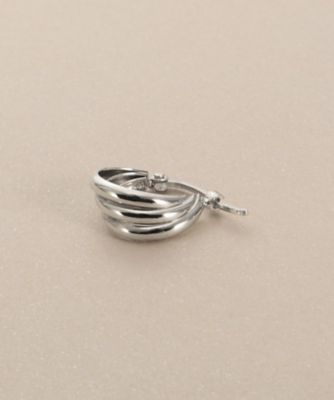 プラチナ 甲丸トリプル フープピアス（2002609414