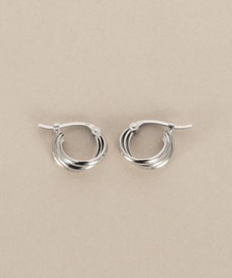 プラチナ 甲丸トリプル フープピアス（2002609414