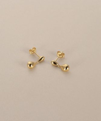 ＜COCOSHNIK (Women)＞Ｋ１８中空ペアシェイプ大小　スタッドピアス（２００２６０９５８１）