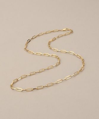 ＜COCOSHNIK (Women)＞Ｋ１８中空プリムケーブルチェーン　ネックレスＬ（５０ｃｍ）（２００２６０９７６８）