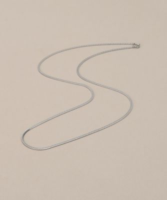 ＜COCOSHNIK (Women)＞プラチナ　フラットヘリンボーン　ネックレス（２００２６０９８２６）