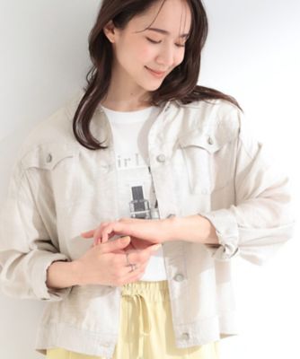 ＜SHOO LA RUE (Women)＞【洗濯機可／Ｓ－ＬＬ】Ｇジャン風シアーシャツジャケット（２００２６１０６１９）