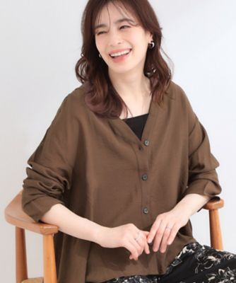 洗濯機可／S－LL】お顔周りすっきり 大人のシアーシャツ