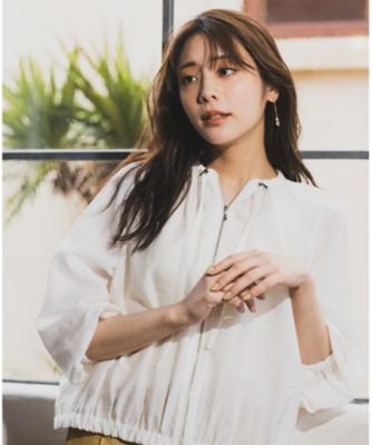 anuans シアーブルゾン ボリュームスリーブ 春アウター 羽織り◆美品 anuans（アニュアンス）の「ボリュームスリーブシアーブルゾン