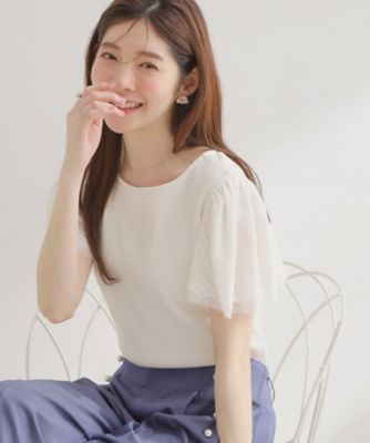 ＜COUTURE BROOCH (Women)＞テレコレーストップス（２００２６１１１９７）