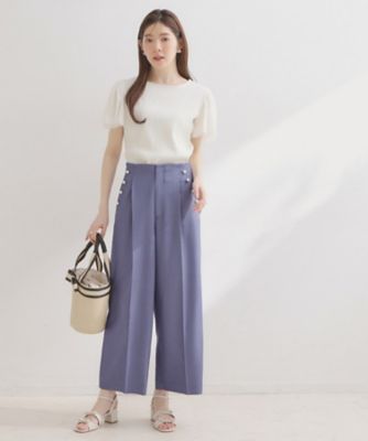ローズレース テレコ 七分袖 カットソー Honeys（ハニーズ） トップス Tシャツ 7分袖Tシャツ カットソー UV