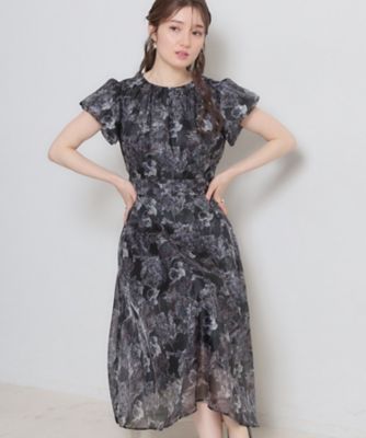 ＜COUTURE BROOCH (Women)＞【洗える・着映え】オーガンフルールワンピース（２００２６１１１９８）