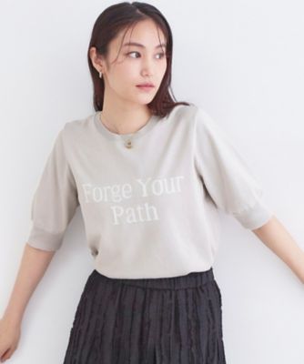 ＜OPAQUE.CLIP (Women)＞ロゴジャカードニット【洗濯機ＯＫ】（２００２６１１２５２）