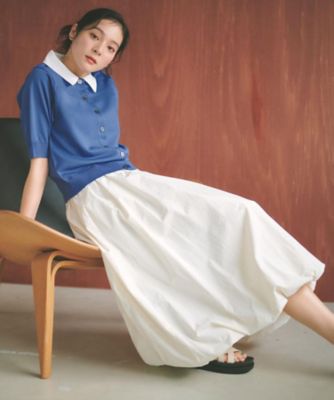 ＜OPAQUE.CLIP (Women)＞イージーバルーンスカート【洗濯機ＯＫ】（２００２６１１２５３）