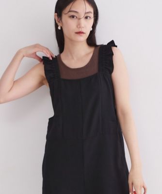 ＜OPAQUE.CLIP (Women)＞フリルショルダーサロペット【洗濯機ＯＫ】（２００２６１１５３１）