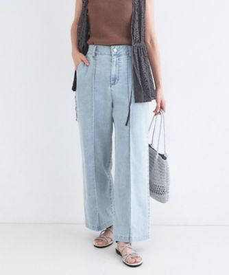 ＜OPAQUE.CLIP (Women)＞ライトオンスデニムワイドパンツ【洗濯機ＯＫ】（２００２６１１５３２）