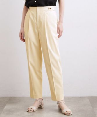 新品 定価￥30800 DECEMBERMAY テーパードパンツ Mレディース 白でも透けにくい・多機能】テーパードパンツ（2002611640