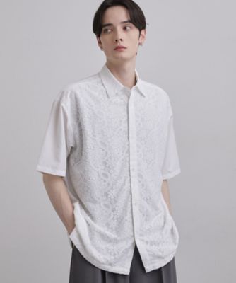 ＜tk. TAKEO KIKUCHI (Men)＞ボタニカルレースシャツ（２００２６１２２１２）