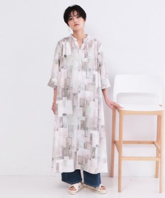 ＜OPAQUE.CLIP (Women)＞アート柄プリントワンピース【洗濯機ＯＫ】（２００２６１２２４６）