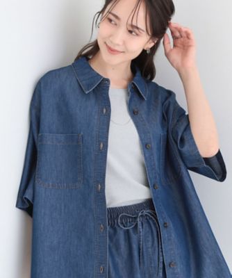 セットアップ可能】ライトオンスデニム 5分袖シャツ