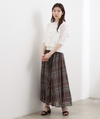 貴島明日香さん着用・洗える】透けない、大人のメッシュカーディガン