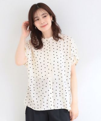 完売品 Originals ドット柄 BLACK L 洗濯機可／洗濯後しわになりにくい】大人の甘さをプラスする ドット柄