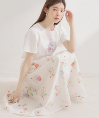 ＜COUTURE BROOCH (Women)＞【洗える】パレットボイル　細リボン付きスカート（２００２６１２９８９）