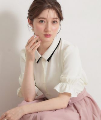 ＜COUTURE BROOCH (Women)＞【通勤】ダブルカラー　ブラウス（２００２６１３０３８）