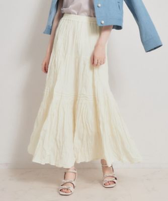 ＜COUTURE BROOCH (Women)＞綿ローンティアードスカート（２００２６１３０４５）