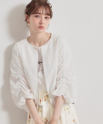 ＜COUTURE BROOCH (Women)＞カラミタンブラーノーカラーブルゾン（２００２６１３０４６）