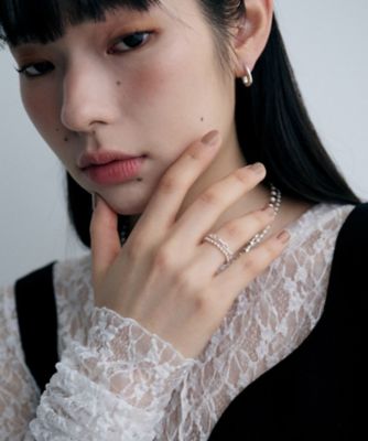 starjewelrygirl ダブルチェーンリング 10 指輪 ダブルチェーンリング レディース 女性用 オープンリング ライン