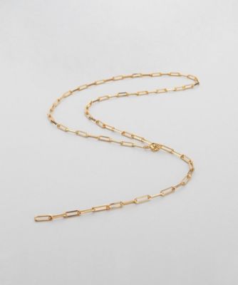 ＜COCOHNIK ONKITSCH (Women)＞シルバー　デザインチェーン　フラットケーブル　ラリエットネックレス　ＧＰ（２００２６１３４０２）