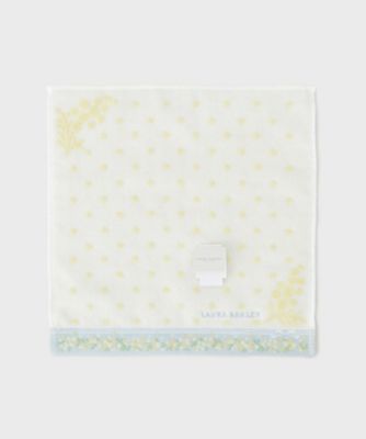 ＜LAURA ASHLEY＞ミモザヘムドットタオルハンカチ（２００２６１３４３７）