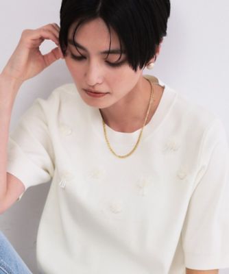 ＜OPAQUE.CLIP (Women)＞ビジューモチーフニット【洗える】（２００２６１３４７２）