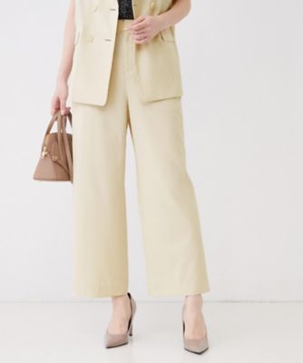PRADA ストレートパンツ アイボリー 26 上品 キレイめ 着回し 手洗い可／セットアップ可】ストレートパンツ（2002613477