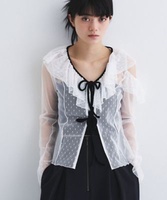 ＜CODE A (Women)＞ｔｕｌｌｅ　ａｓｙｍｍｅｔｒｙ　ｂｌｏｕｓｅ（２００２６１３６１１）