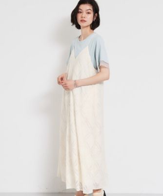 ＜THE SHOP TK (Women)＞ほんのり品の良い甘さ　レースキャミワンピース（２００２６１５３４４）