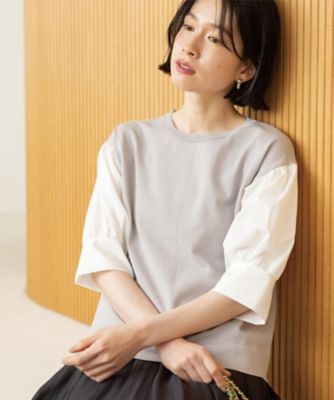 ＜OPAQUE.CLIP (Women)＞ボリュームスリーブドッキングニット（２００２６１５３７３）