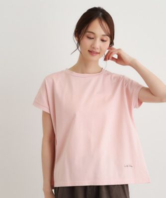 LAURA ASHLEY ホワイトTシャツ・パンツセット 日本製／ワンマイルウエア】コットン天竺Tシャツ