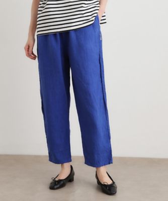 【美品】OLLEBOREBLA アルベロベロ　パンツ　リネン混　日本製 ネイビー 美品】OLLEBOREBLA アルベロベロ パンツ リネン混 日本製 アルベロベロ