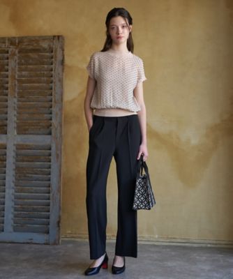 ウォッシャブル／シアー】ドットジャカード プルオーバー