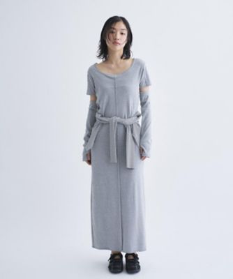 arm cover square neck dress