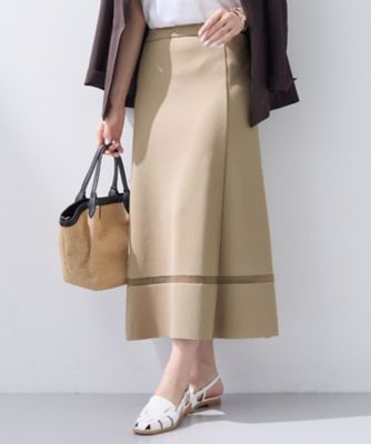 ＜INDIVI (Women)＞【洗える／ＳＥＴＵＰ可能】Ａラインニットスカート（２００２６１７４１８）