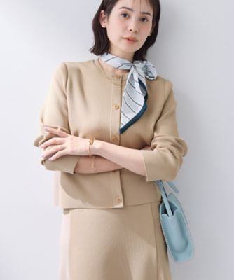 ＜INDIVI (Women)＞【洗える／ＳＥＴＵＰ可能】メタルボタンニットジャケット風カーディガン（２００２６１７４１９）