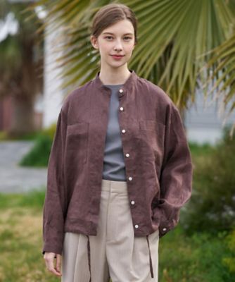 ＜DRESSTERIOR (Women)＞【ウォッシャブル／２ＷＡＹ】ストライプリネン　ドロストシャツ（２００２６１７４２５）