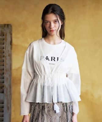 ＜DRESSTERIOR (Women)＞シアー　カーディガンブラウス（２００２６１７４２６）