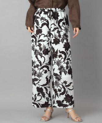 ＜DRESSTERIOR (Women)＞ボタニカルプリント　イージーワイドパンツ（２００２６１７９８６）