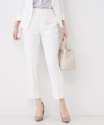 ＜COUP DE CHANCE (Women)＞【手洗い可／日本製／セットアップ可】リネンライクテーパードパンツ（２００２６１８１５７）