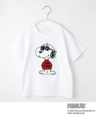 PEANUTS ／ ピーナッツ スヌーピー さがら刺繍 半袖Tシャツ