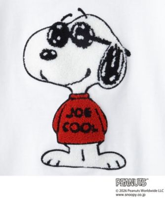PEANUTS ／ ピーナッツ スヌーピー さがら刺繍 半袖Tシャツ