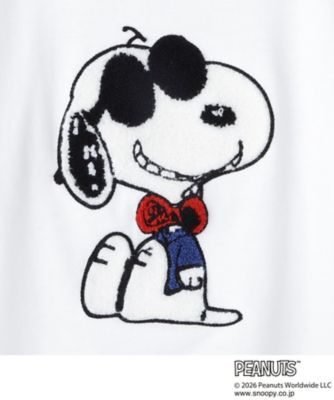 PEANUTS ／ ピーナッツ スヌーピー さがら刺繍 半袖Tシャツ
