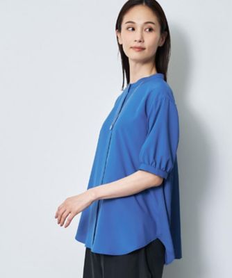 ブルー系 レディースの大きいサイズ 13号～25号／2L～8L シャツ 