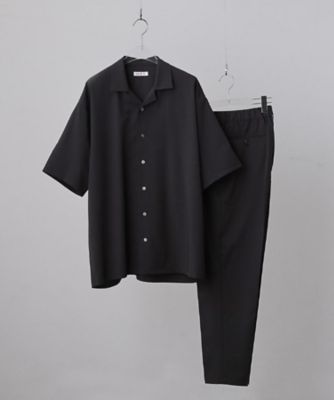 暑い夏に最適！】ルーズトロミシャツセットアップ／上下2点セット